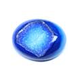 Natural Blue Druzy Smooth Polished Oval Gemstone Quantity 1 Gem & Sizes from 30x23mm approx. Druzy is a fine coating of crystals on a Gems surface, vein or geode. Commonly used for sparkling jewelry. Treatments like coating or dying are also an acceptable treatment in this gem. 